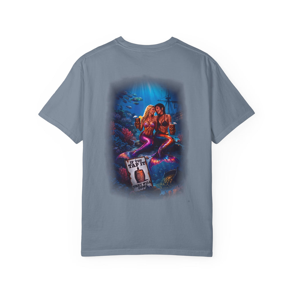 T-Shirt — Vintage Mermaid Dive Scene Graphic ("If you tap it, they will come")