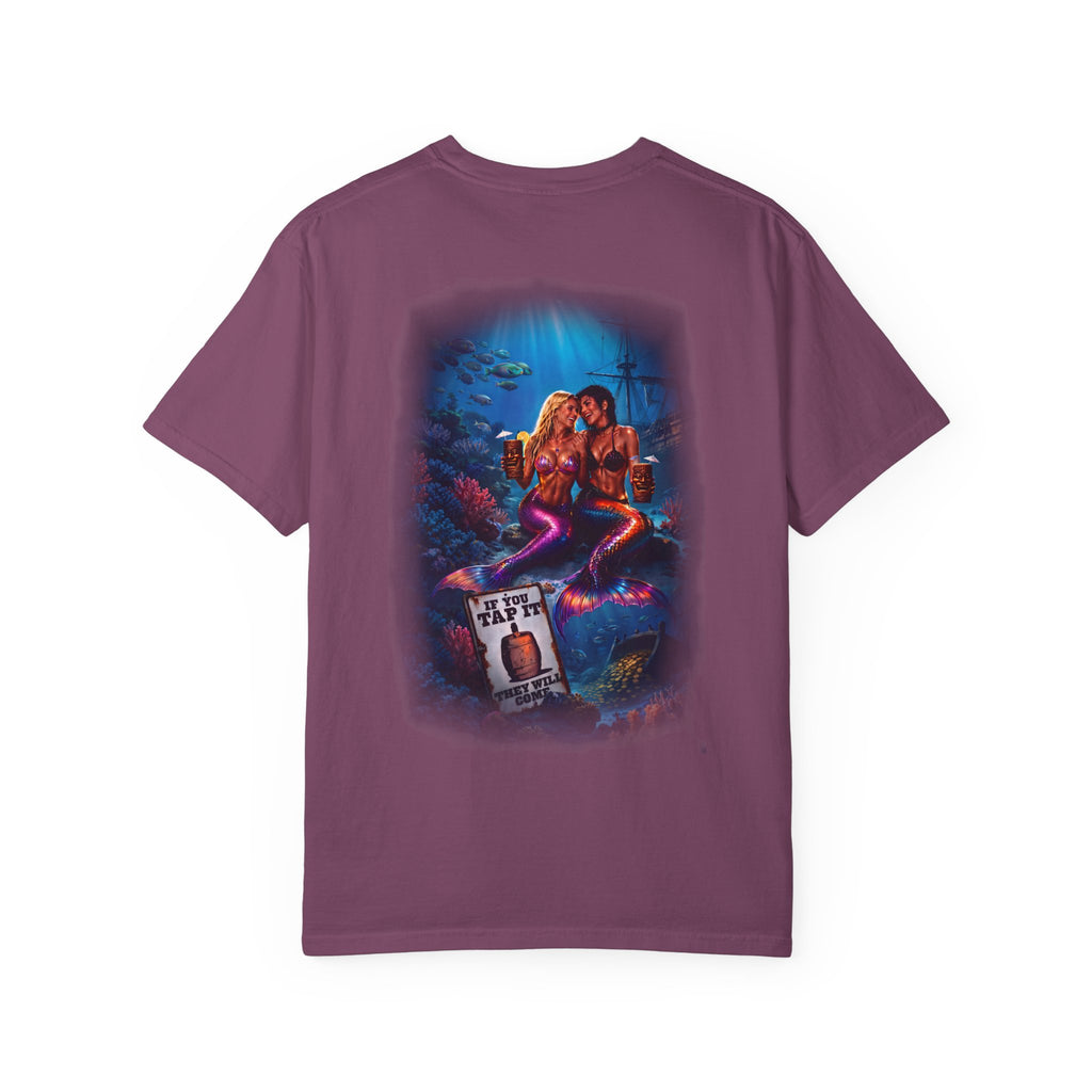 T-Shirt — Vintage Mermaid Dive Scene Graphic ("If you tap it, they will come")