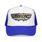 Toxic Masculini Tees Trucker Hat — Vintage American Flag Foam Cap