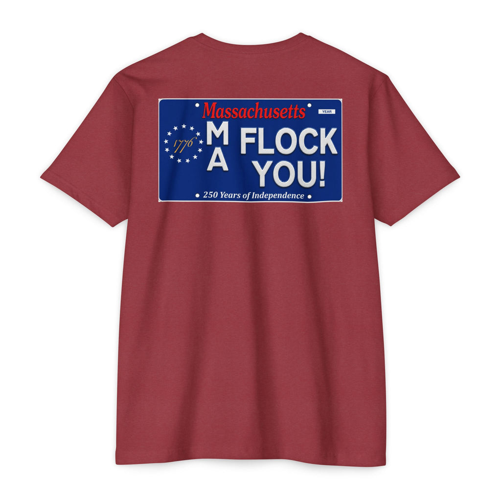 Massachusetts “Flock You” Graphic T-Shirt — Patriotic 250 Years of Independence Tee