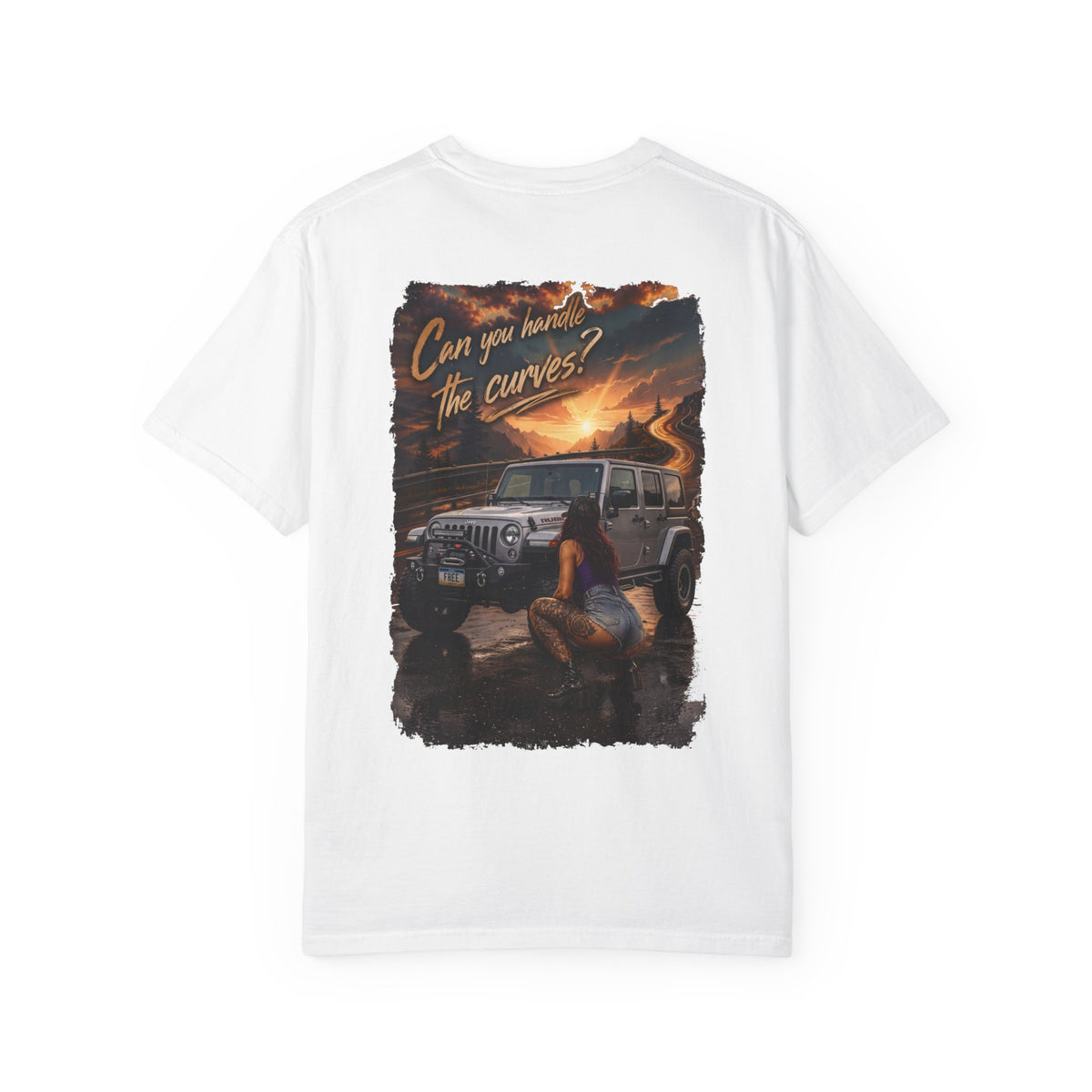 Jeep Adventure T-Shirt — "Can You Handle the Curves?" Off-Road Graphic Tee