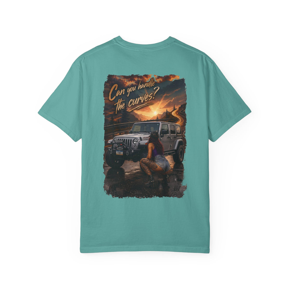 Jeep Adventure T-Shirt — "Can You Handle the Curves?" Off-Road Graphic Tee