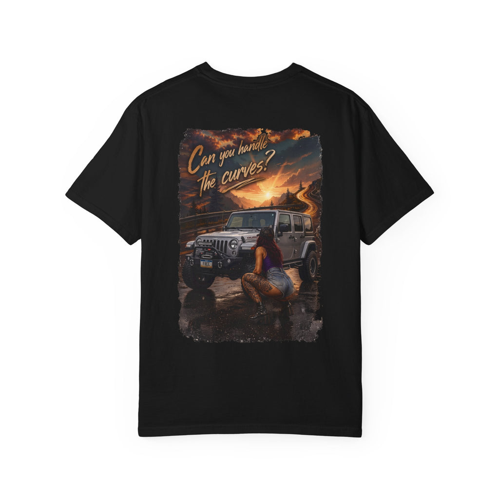 Jeep Adventure T-Shirt — "Can You Handle the Curves?" Off-Road Graphic Tee