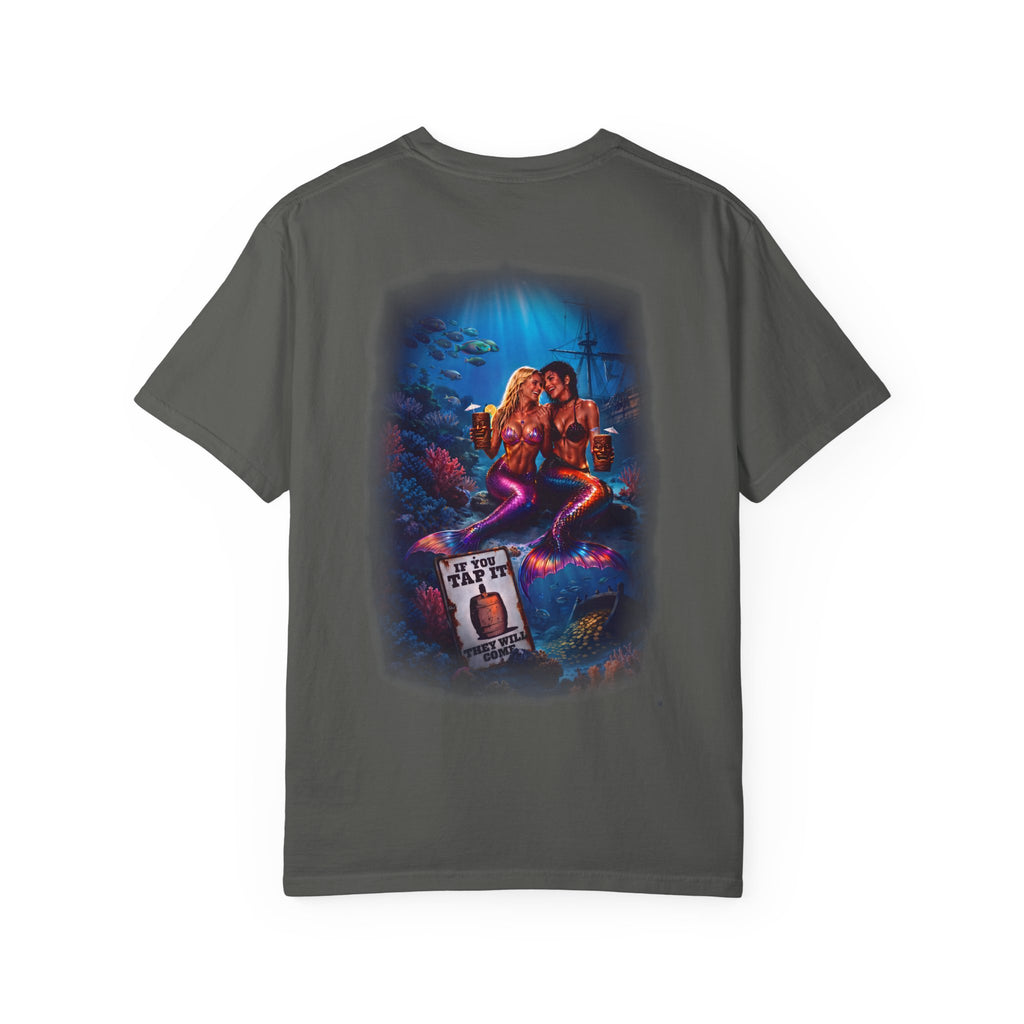 T-Shirt — Vintage Mermaid Dive Scene Graphic ("If you tap it, they will come")