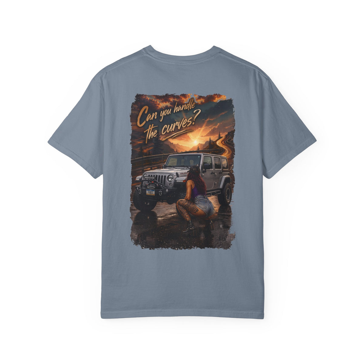 Jeep Adventure T-Shirt — "Can You Handle the Curves?" Off-Road Graphic Tee
