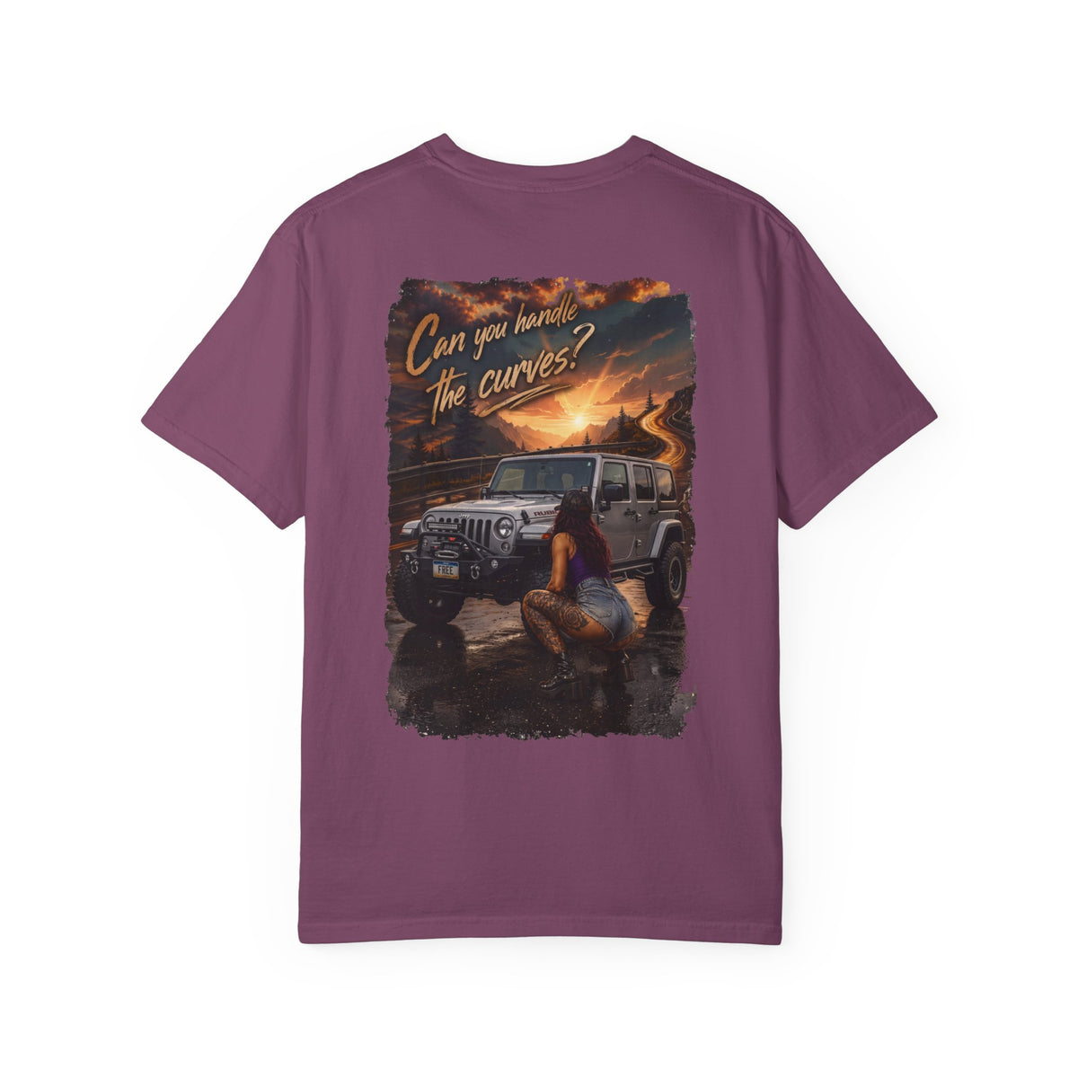 Jeep Adventure T-Shirt — "Can You Handle the Curves?" Off-Road Graphic Tee