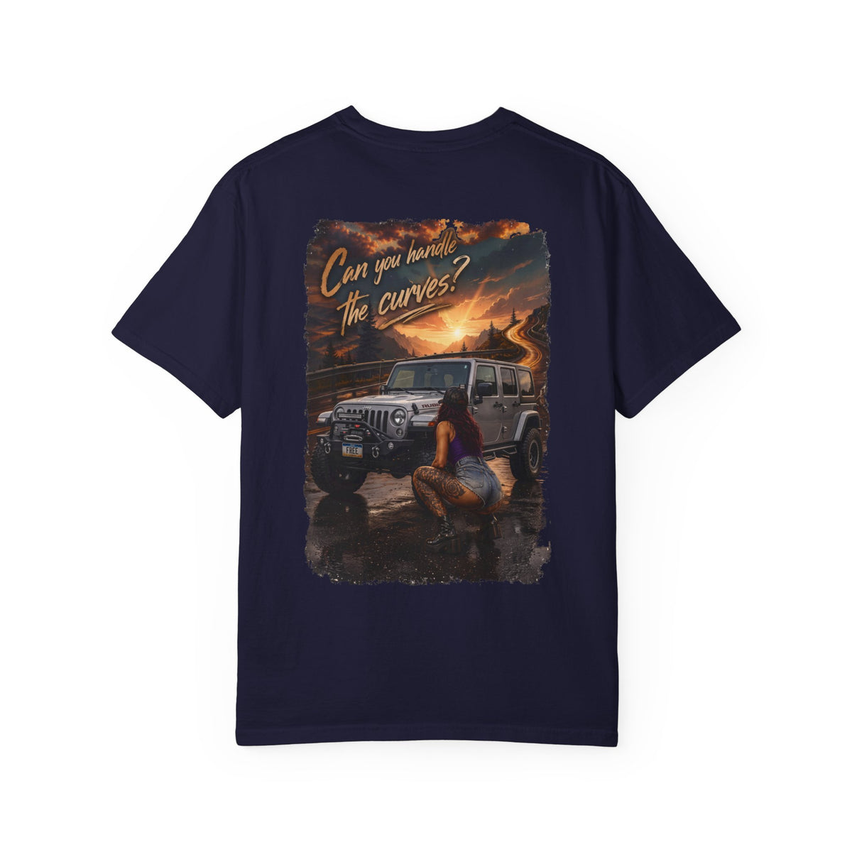 Jeep Adventure T-Shirt — "Can You Handle the Curves?" Off-Road Graphic Tee