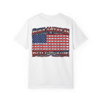 T-Shirt — "Born American, Built to Ride" Flag Motorcycle Graphic
