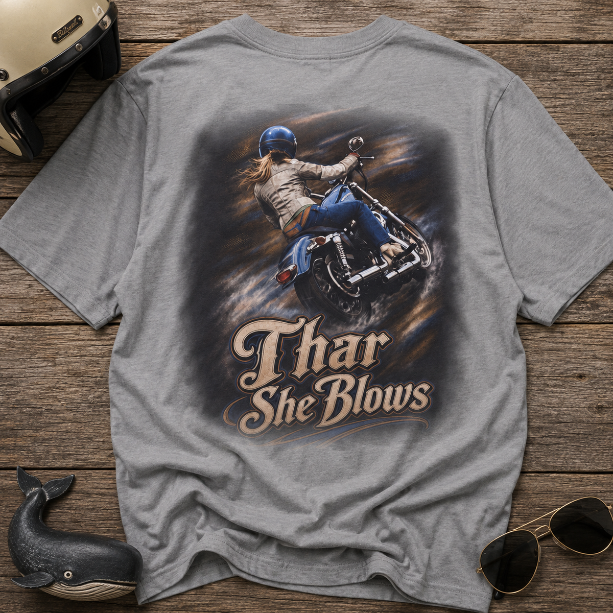 Thar She Blows Motorcycle T-Shirt