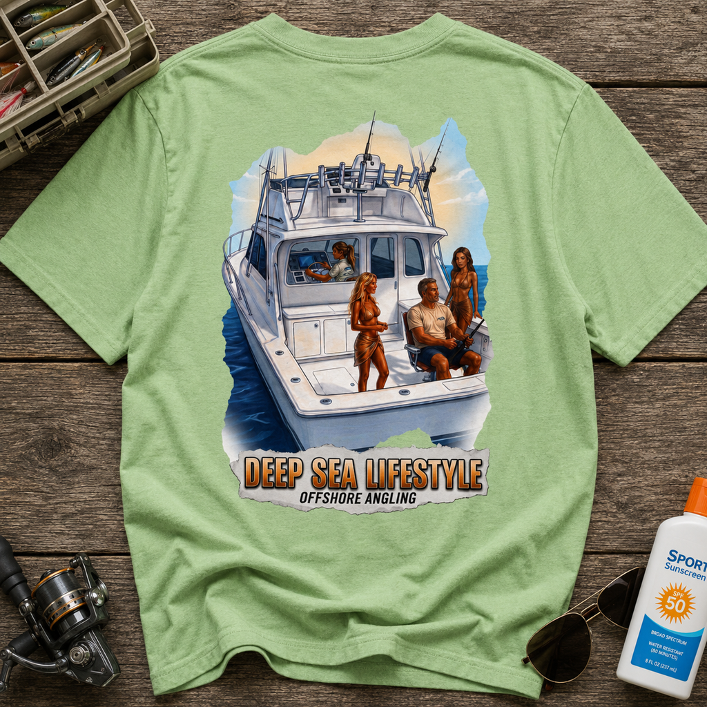 Deep Sea Lifestyle Boat T-Shirt — Fishing & Boating Graphic Tee
