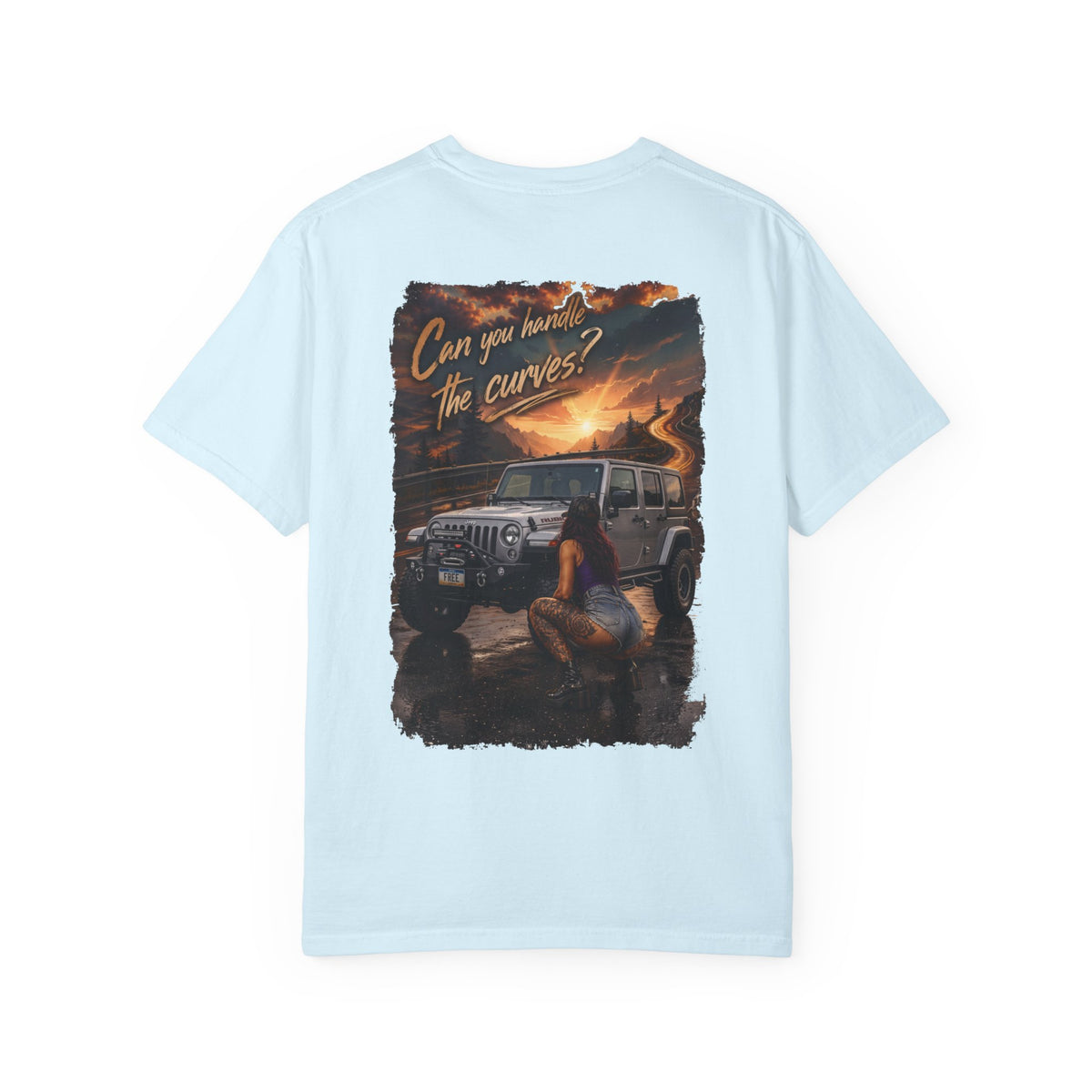 Jeep Adventure T-Shirt — "Can You Handle the Curves?" Off-Road Graphic Tee