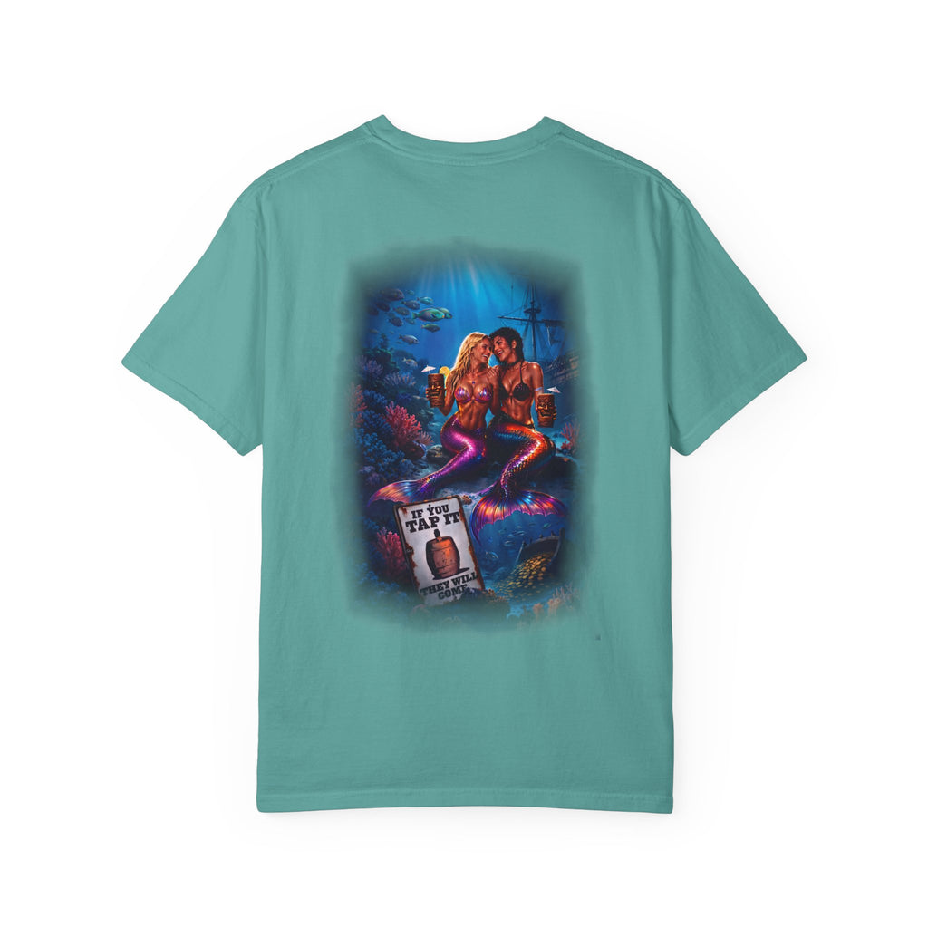 T-Shirt — Vintage Mermaid Dive Scene Graphic ("If you tap it, they will come")