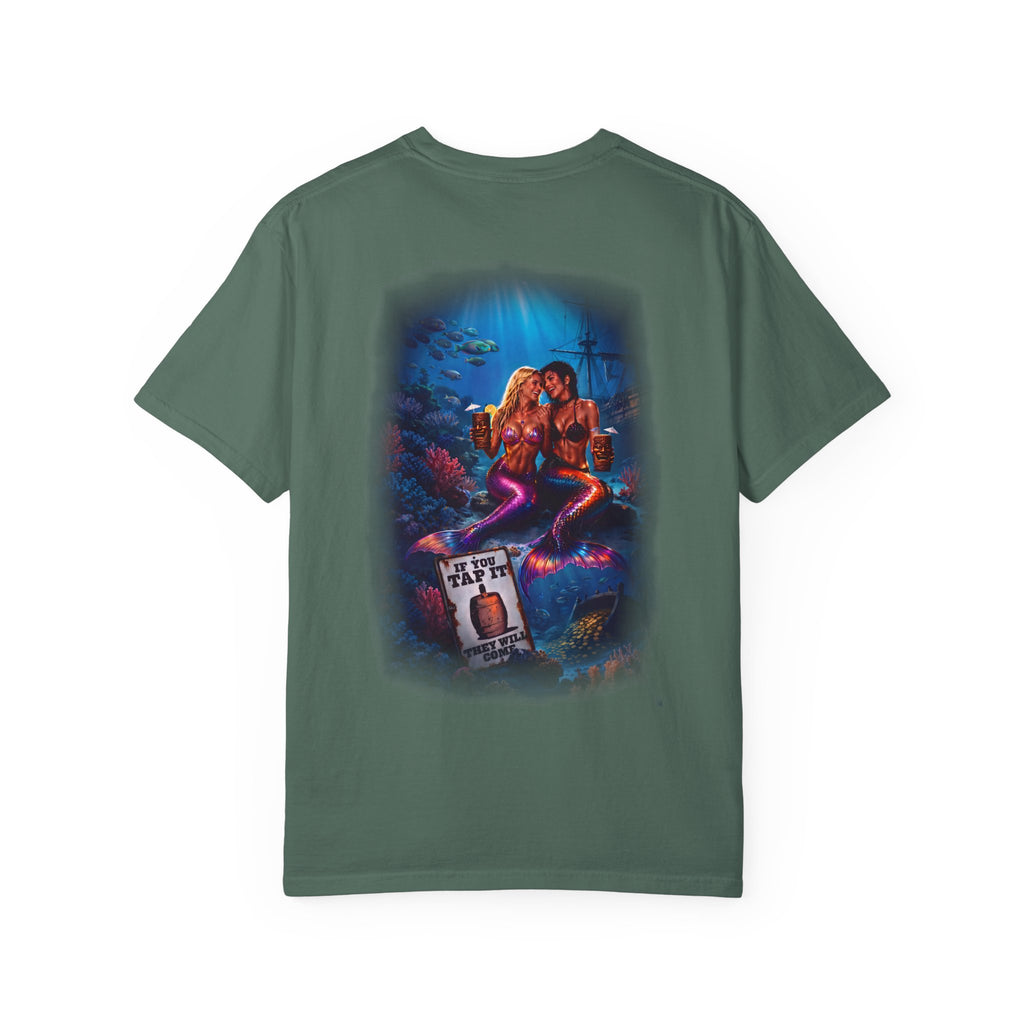T-Shirt — Vintage Mermaid Dive Scene Graphic ("If you tap it, they will come")
