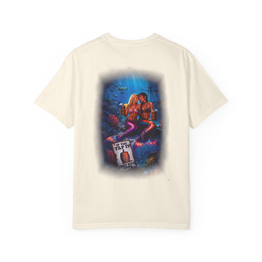 T-Shirt — Vintage Mermaid Dive Scene Graphic ("If you tap it, they will come")
