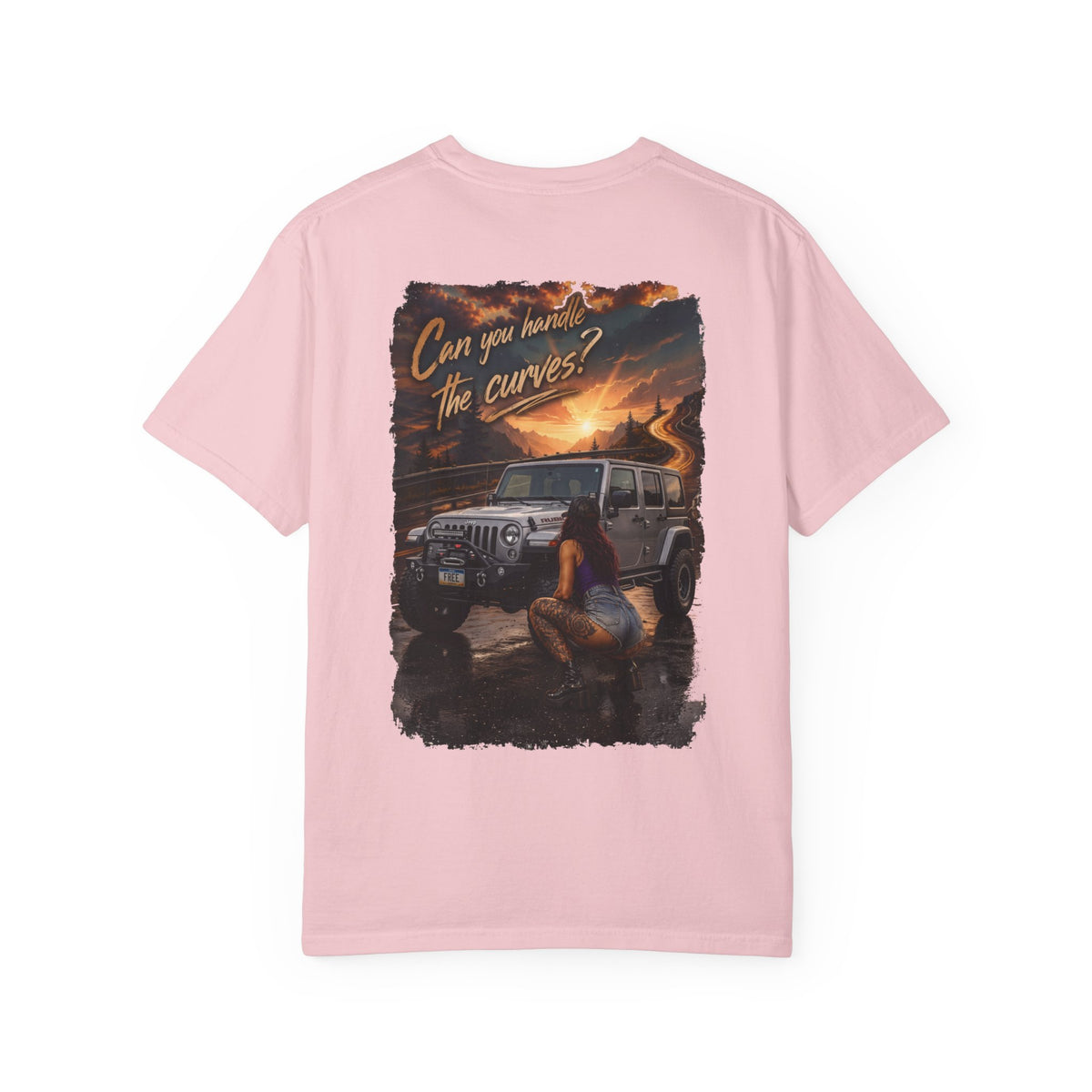 Jeep Adventure T-Shirt — "Can You Handle the Curves?" Off-Road Graphic Tee