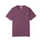 Vintage Roadtrip T-Shirt — Woman by Classic Car Desert Scene