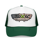 Toxic Masculini Tees Trucker Hat — Vintage American Flag Foam Cap