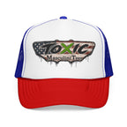 Toxic Masculini Tees Trucker Hat — Vintage American Flag Foam Cap