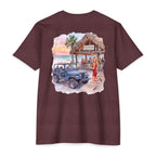 Beach Jeep T‑Shirt — Tropical Tiki Bar Sunset Graphic Tee